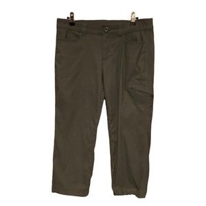 Eddie Bauer gray cropped hiking nylon pants womens size 8. Like new condition